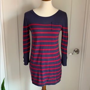 Striped tunic sweater